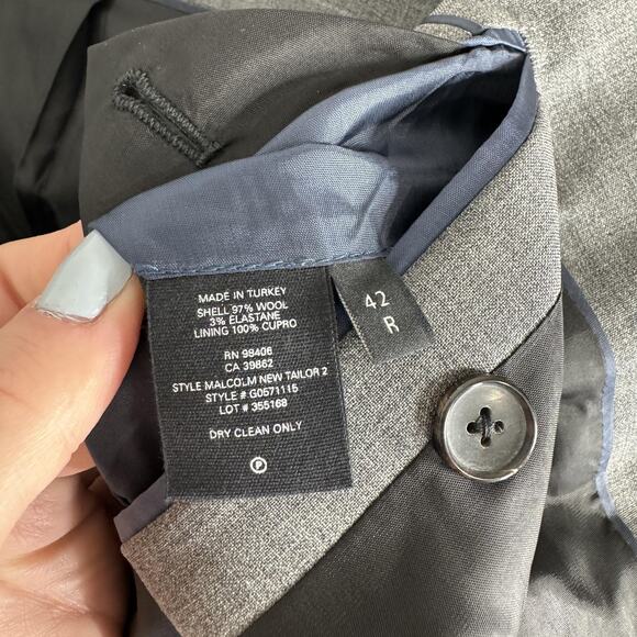Theory Blazer Mens 42R Gray Malcolm New Tailor 2 Button Wool Blend Suit Jacket - Picture 11 of 12